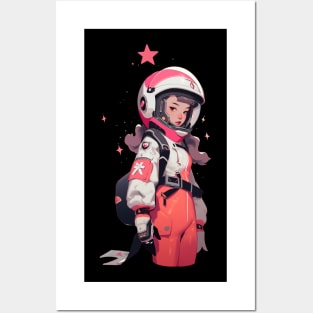 Anime Astronaut Girl Posters and Art
